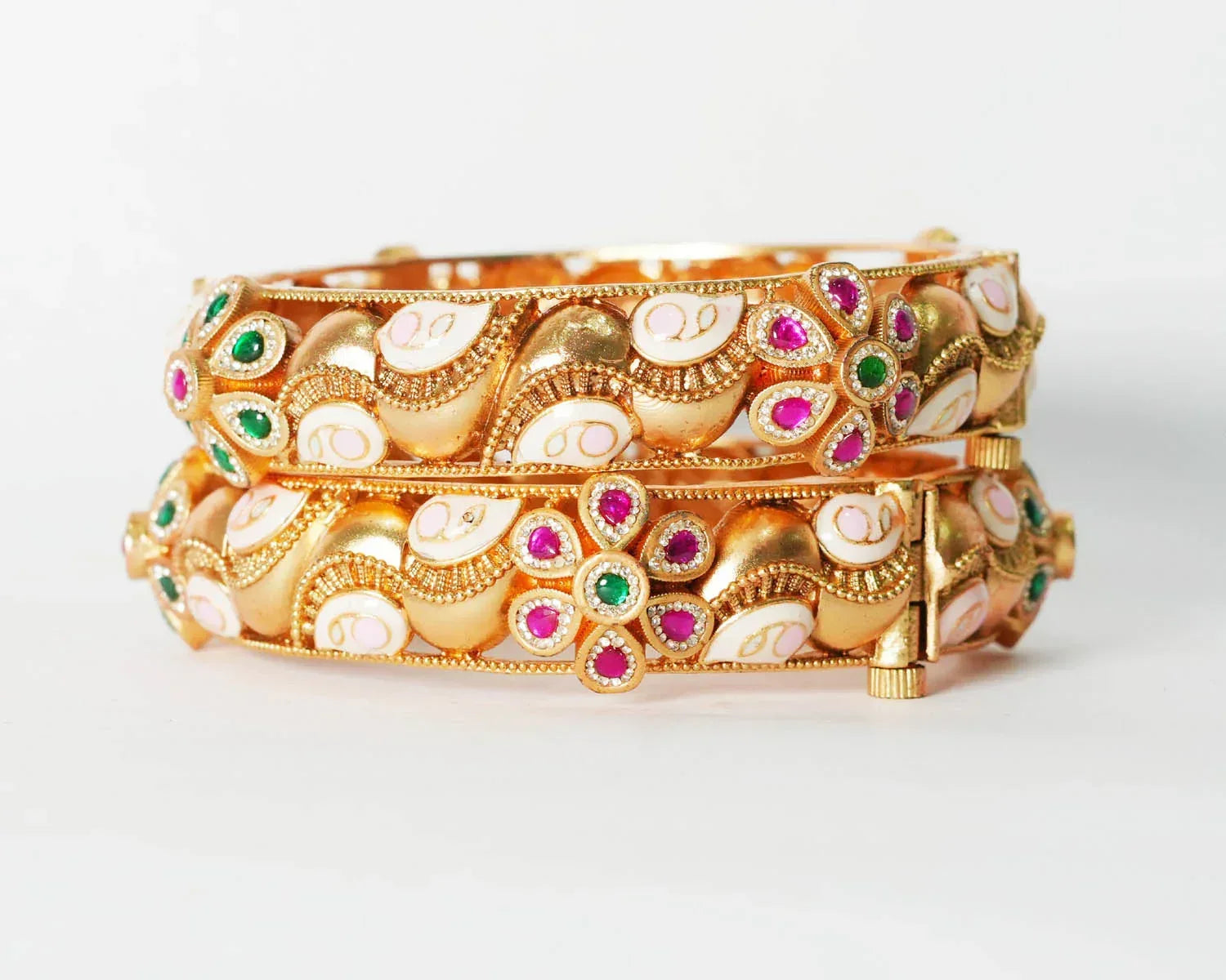 Antique Design Bracelet for Women & Girls, Traditional Indian Brass Jewelry - The Golden Cascade